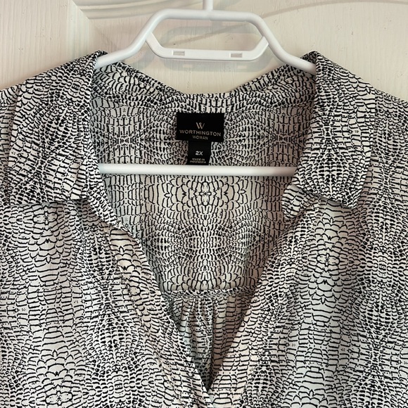 Snakeskin Button up Blouse - Picture 2 of 3